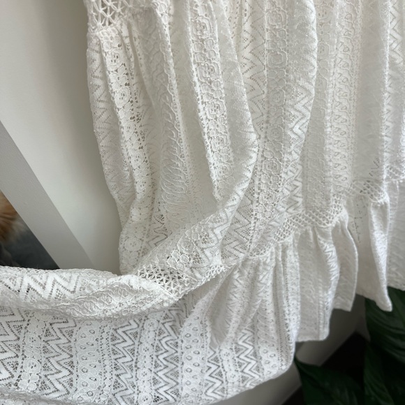 Mango Pasion Dress White Doll Cotton Lace Dress US4 - Picture 9 of 11